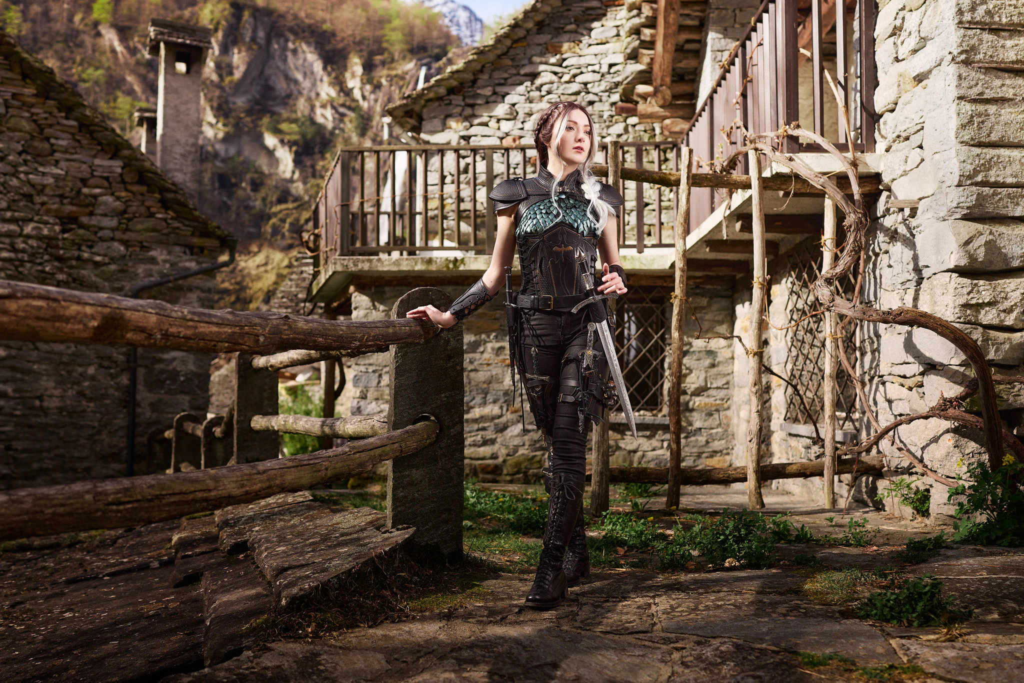 Violet Sorrengail from The Empyrean, cosplayed by Lil Eden Cosplay